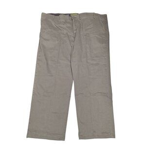 Lee Pants Extreme Comfort Dark Khaki MVP Stretch Waistband Mens 50 x 29 Straight